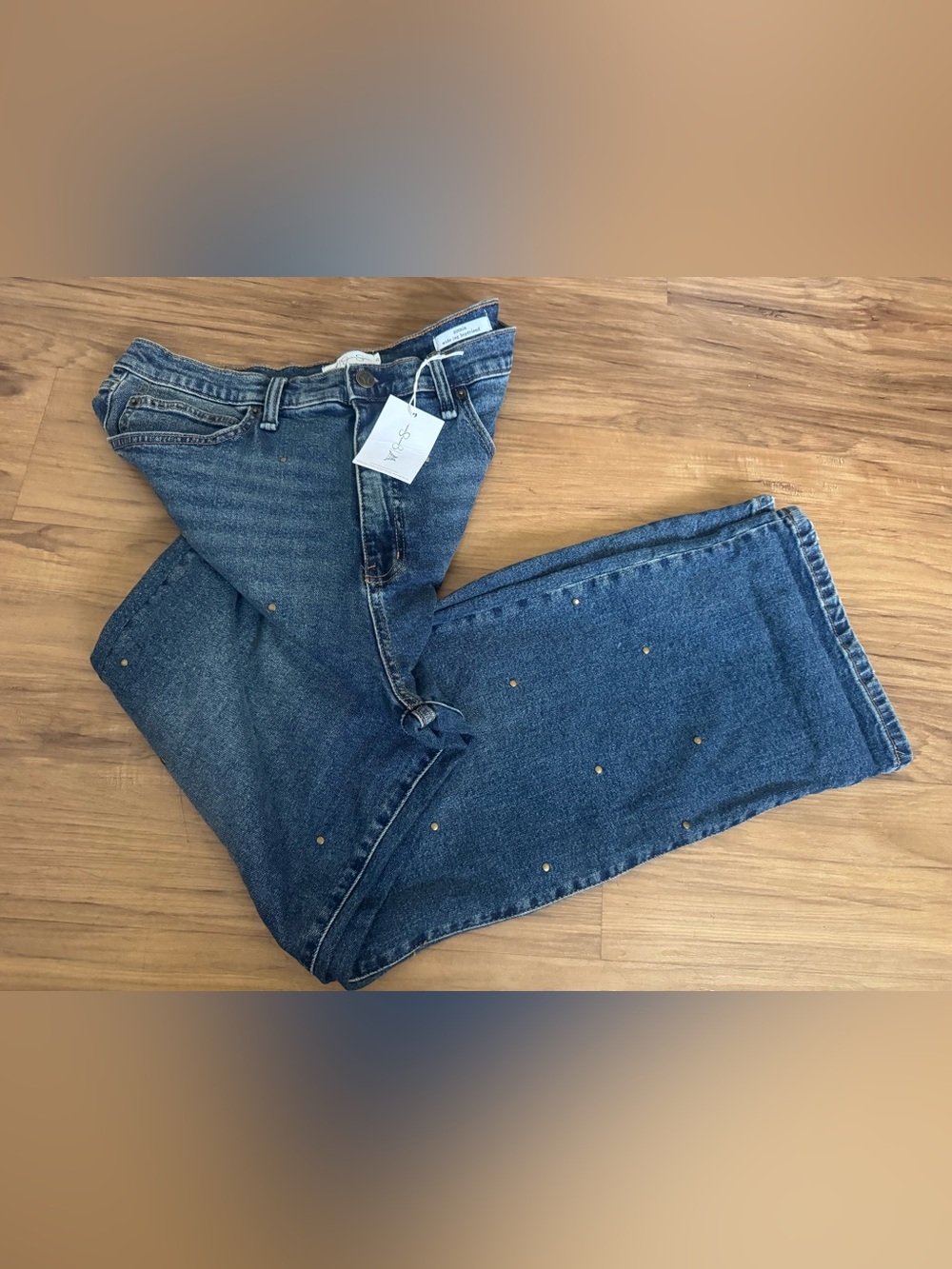 NWT Jessica Simpson Women's Blue Embellished Jeans